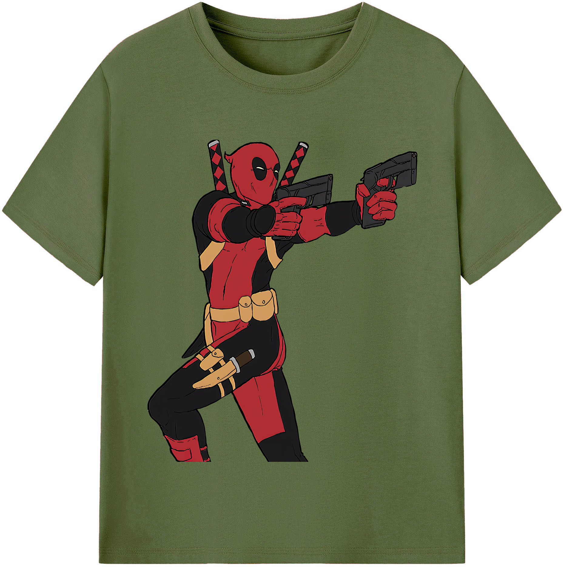 （画像用） Deadpool デッドプール 綿100％半袖Tシャツ（フロントプリント）